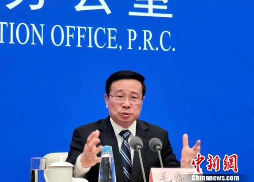 国家统计局新闻发言人毛盛勇。/p中新网记者 李金磊 摄