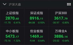 沪指收跌0.41% 稀土永磁概念股继续强势上涨
