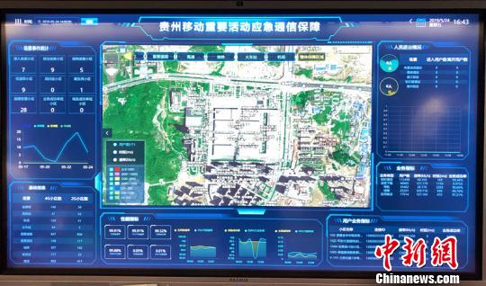 图为5G+应急保障指挥中心可视化调度系统 袁锦峰 摄