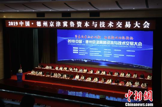 6月3日，2019中国·德州京津冀鲁资本与技术交易大会在山东德州举行。图为会议现场。　沙见龙 摄
