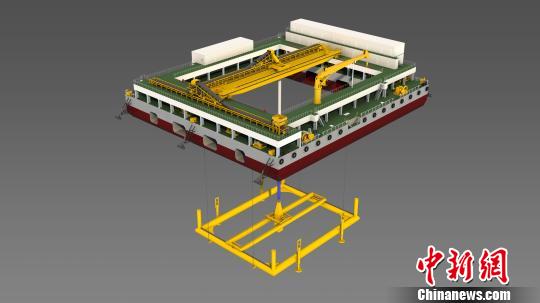 深中通道沉管隧道核心装备水下3D碎石整平清淤船效果图 岳路建 摄